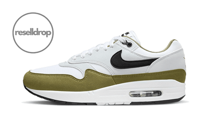 Air Max 1 White Black Medium Olive