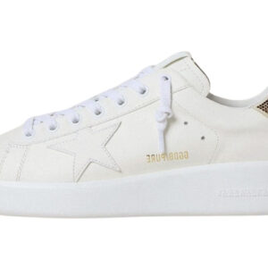 Purestar con stella in pelle bianca e marrone