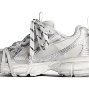 Mesh Trainers in White/silver