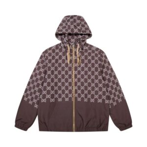GG Jacket Monogram Hooded Brown