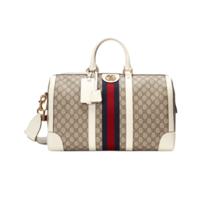 BORSONE SAVOY MEDIA GG SUPREME BIANCA BEIGE WEB BLU