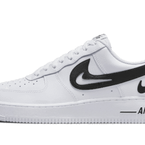 07 FM Cut Out Swoosh White Black
