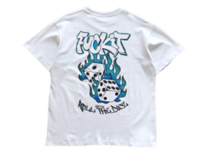 T-SHIRT WHITE DICE
